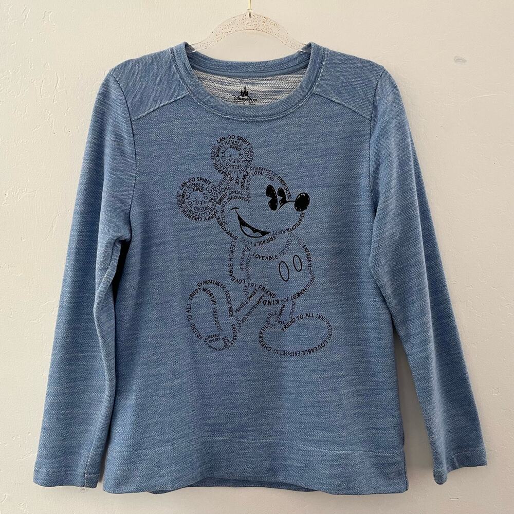 Disney Parks Mickey Mouse Positive Affirmations Sweatshirt Women's Medium Blue